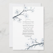 White Cherry Blossom Celebration of Life Foto Kaart (Voorkant)