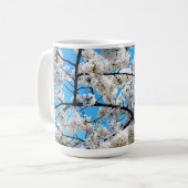 White Cherry Blossom Flower Mug (Devant gauche)