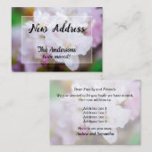 White Cherry Blossom Nouveau Faire-part d'adresse (Devant / Derrière)