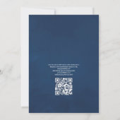 White Cherry Blossom QR Code RSVP Weddenschap Kaart (Achterkant)
