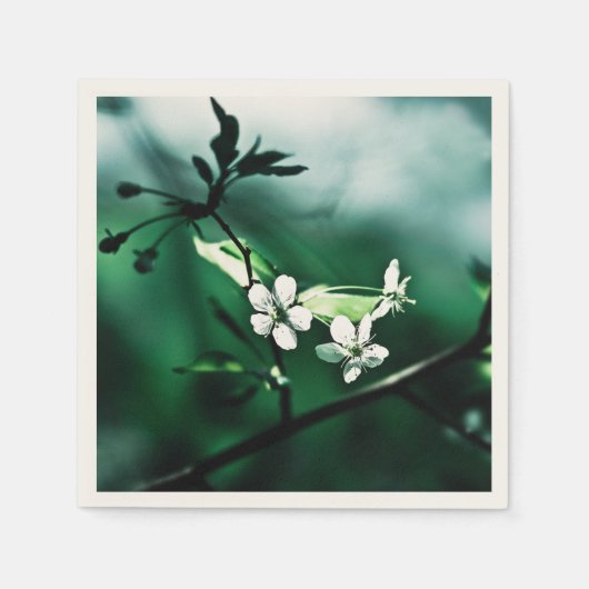 White Cherry Blossom Servet (Voorkant)