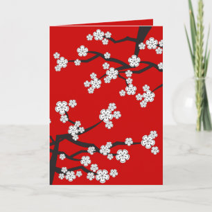 White Cherry Blossoms Sakura Spring Flowers Branch Kaart