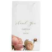 White | Chic Rose Wedding Wedding Klein Cadeauzakje (Voorkant)