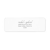White | Chic Simple Clean Wedding Etiket (Voorkant)
