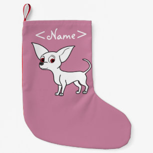 White Chihuahua met Short Hair Kleine Kerstsok