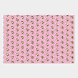 White Chocolate-Covered Strawberry Inpakpapier Vel