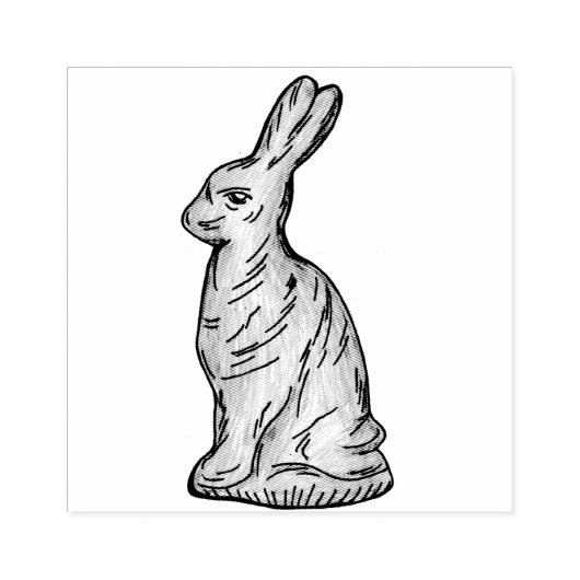 White Chocolate Easter Bunny Rabbit Molded Snoep Rubberstempel (Afrduk)