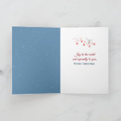 White Christmas Chapel In Winter Pines Kaart (Binnen)