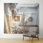 White Christmas Glow BackDrop Wandkleed (In Situ (horizontaal))