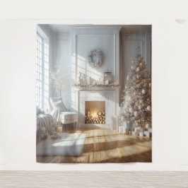 White Christmas Glow BackDrop Wandkleed