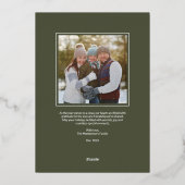 White Christmas Tree Carte photo de vacances (Verso)