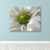 White Chrysanthemum Canvas Print (Insitu (Houten vloer))