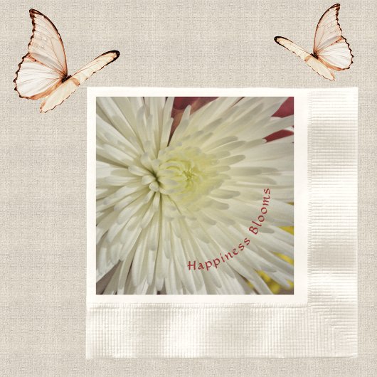 White Chrysanthemum Happiness Blooms  Servet