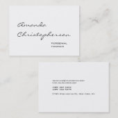 White Chubby Handwriter Trainer Visitekaartje (Voorkant / Achterkant)