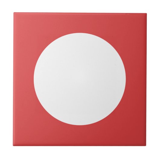 White Circle Keramische tegel Tegeltje (Voorkant)