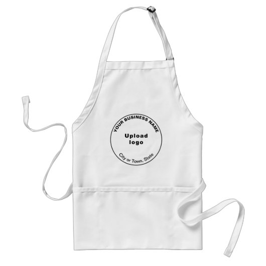 White Circle Shape Business Merk op Schort (Voorkant)