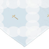 White Circles Gold cross Christelijk Baptisme Korte Tafelloper (Hoek)