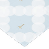 White Circles Gold cross Christelijk Baptisme Tafelkleed (Gekanteld)