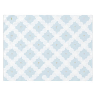 White Circles Gold cross Christelijk Baptisme Tafelkleed