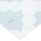White Circles Gold cross Christelijk Baptisme Tafelkleed (Gekanteld)