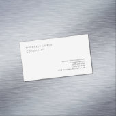 White classic elegant Plain Professional Magnetisch Visitekaartje (Voorbeeld)
