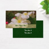 White Clematis Flower Art Visitekaartjes (Bureau)