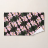 White Clematis Flower Pair Abstract Floral Pattern Bad Handdoek (Handdoek)