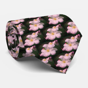 White Clematis Flower Pair Stropdas