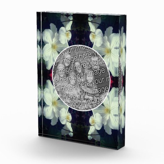 White Clematis Flowers Lijst Uw eigen toevoegen Fotoblokken (Rechts)