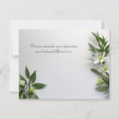 White clematis-regeling save the date (Achterkant)