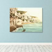 White Cliffs of Dover, Kent, England Canvas Afdruk (Insitu (Houten vloer))