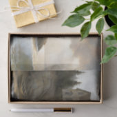 White Cliffside House At Sea Decoupage Tissuepapier (Geschenk)