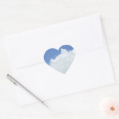 White Cloud Shape in Blue Sky Hart Sticker (Envelop)