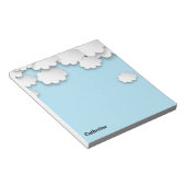 White Clouds Blue Sky Dreamweaver 3D Paper Cuting Notitieblok (Schuin)