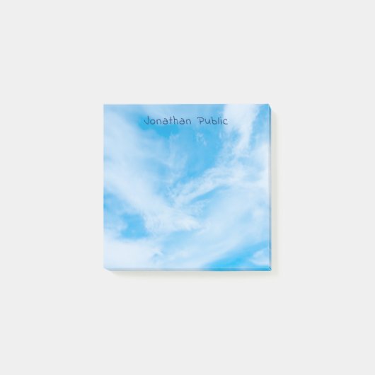 White Clouds Blue Sky Modern Professional Elegant Post-it® Notes (Voorkant)
