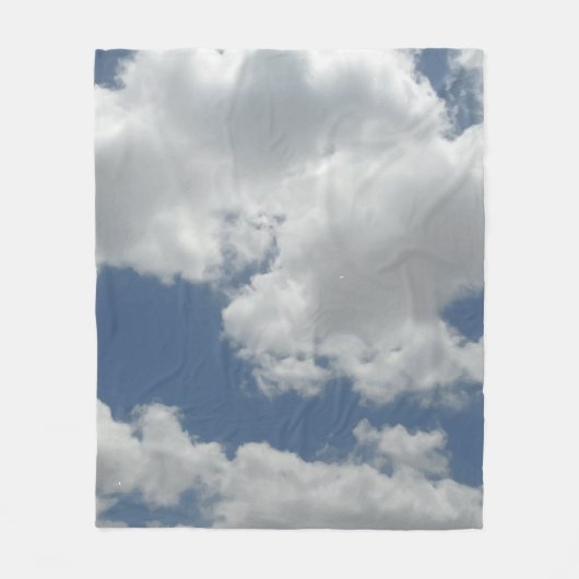 White Clouds Photo Print Fleece Deken (Voorkant)