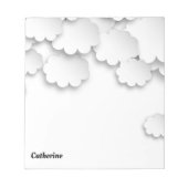 White Clouds Sky Dreamweaver 3D Paper Cuts Notitieblok (Voorkant)