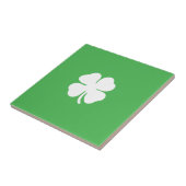 White Clover Leaf Ceramic Tile Tegeltje (Zijkant)