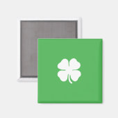 White Clover Leaf Magnet Magneet (Voorkant / Achterkant)