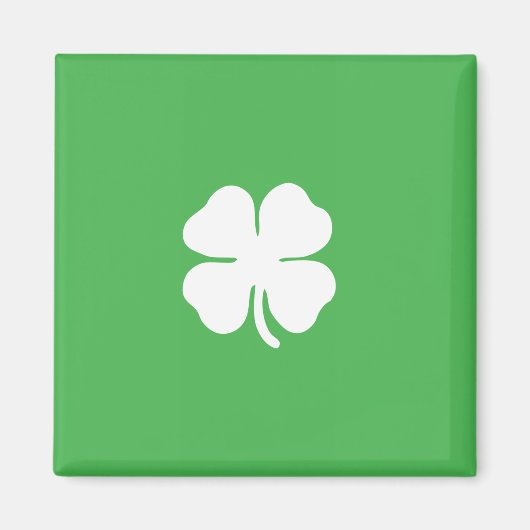 White Clover Leaf Magnet Magneet (Voorkant)