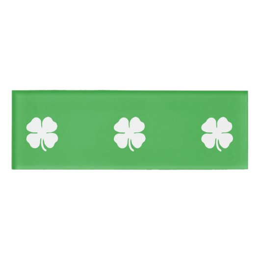 White Clover Leaf Name Tag (Voorkant)
