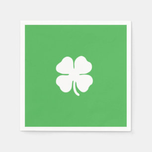White Clover Leaf Paper Napkins Servet