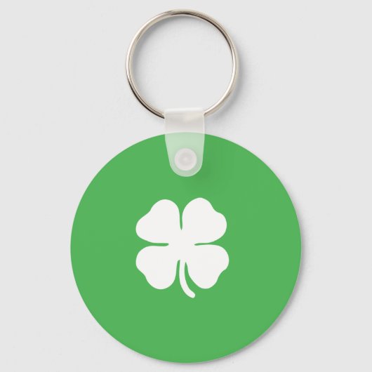 White Clover Leaf Sleutelhanger (Voorkant)