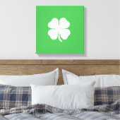 White Clover Leaf Wrapped Canvas Afdruk (Insitu (Slaapkamer))
