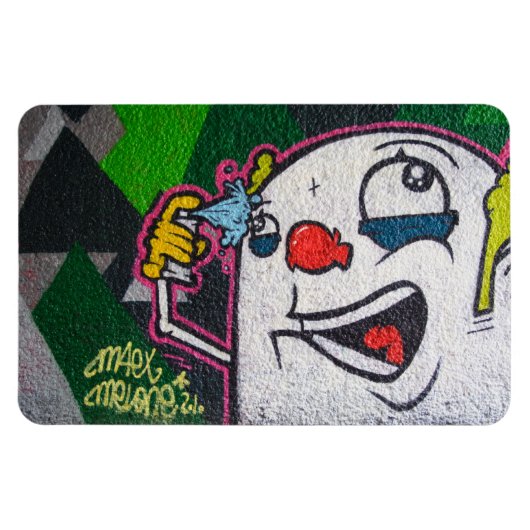 White clown magneet (Horizontaal)