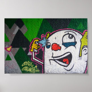 White clown poster