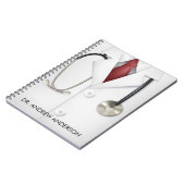 White Coat and Stethoscope Doctor, gepersonaliseer Notitieboek (Linkerzijde)