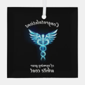 White Coat Ceremonie Kristal Medisch  Glas Ornament (Achterkant)