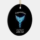 White Coat Ceremonie Kristal Medisch Keramisch Ornament (Rechts)