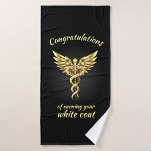 White Coat Ceremony Gold Medical Badhanddoek
